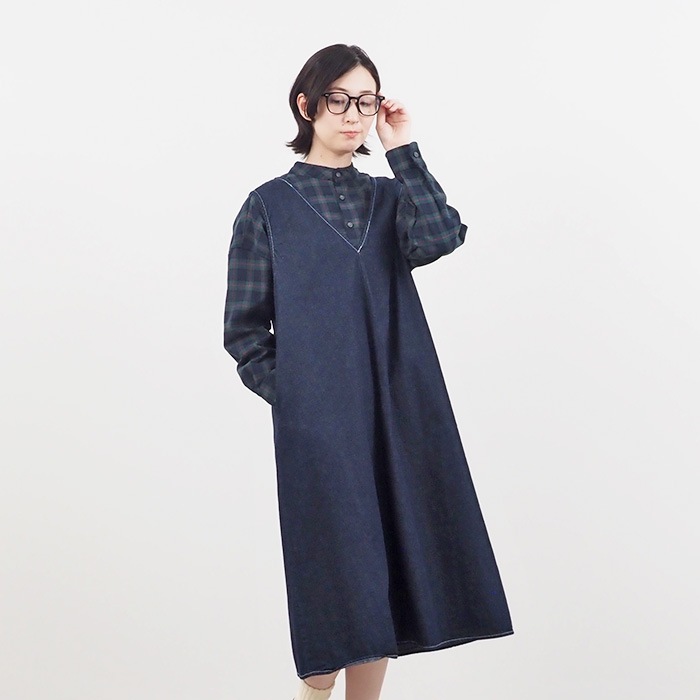 NARU(ナル) 8ozムラデニムジャンパースカート 649805 | 定番素材