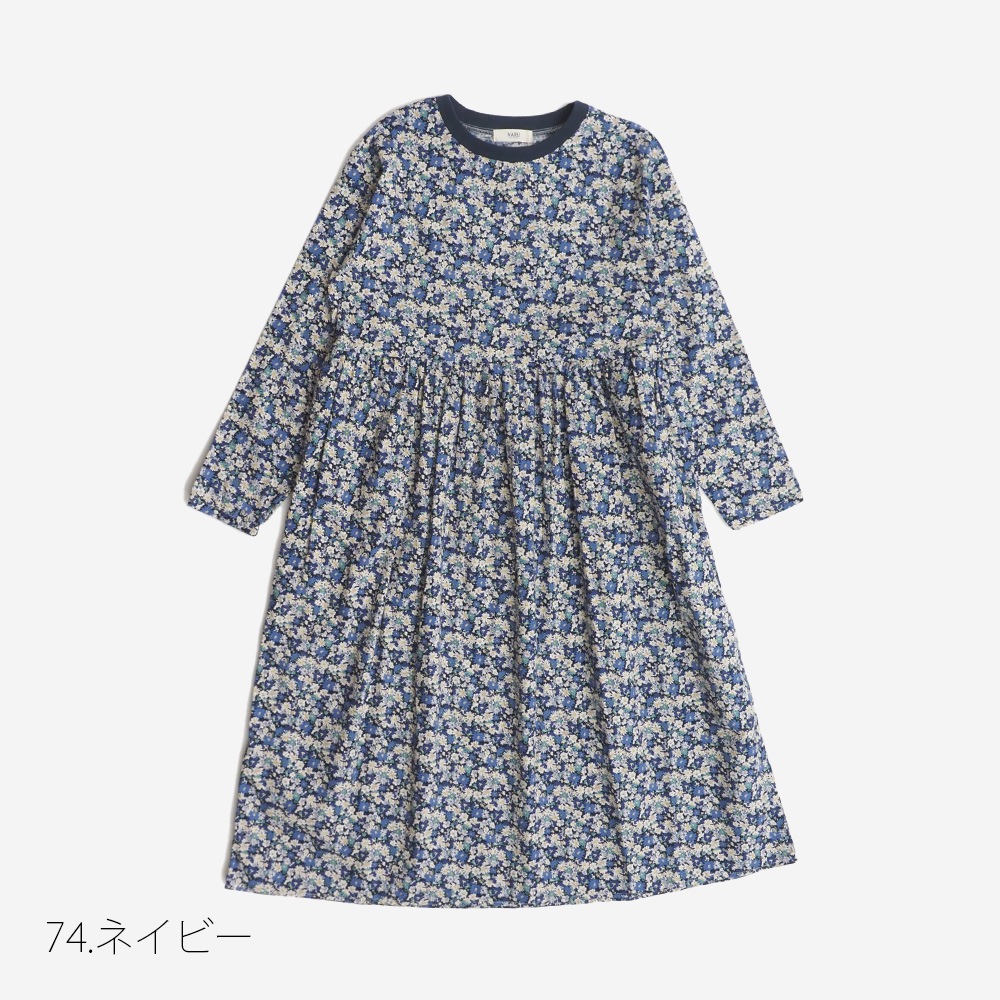 NARU(ナル) 30ビエラ微起毛フラワーワルツ柄 ワンピース 669805