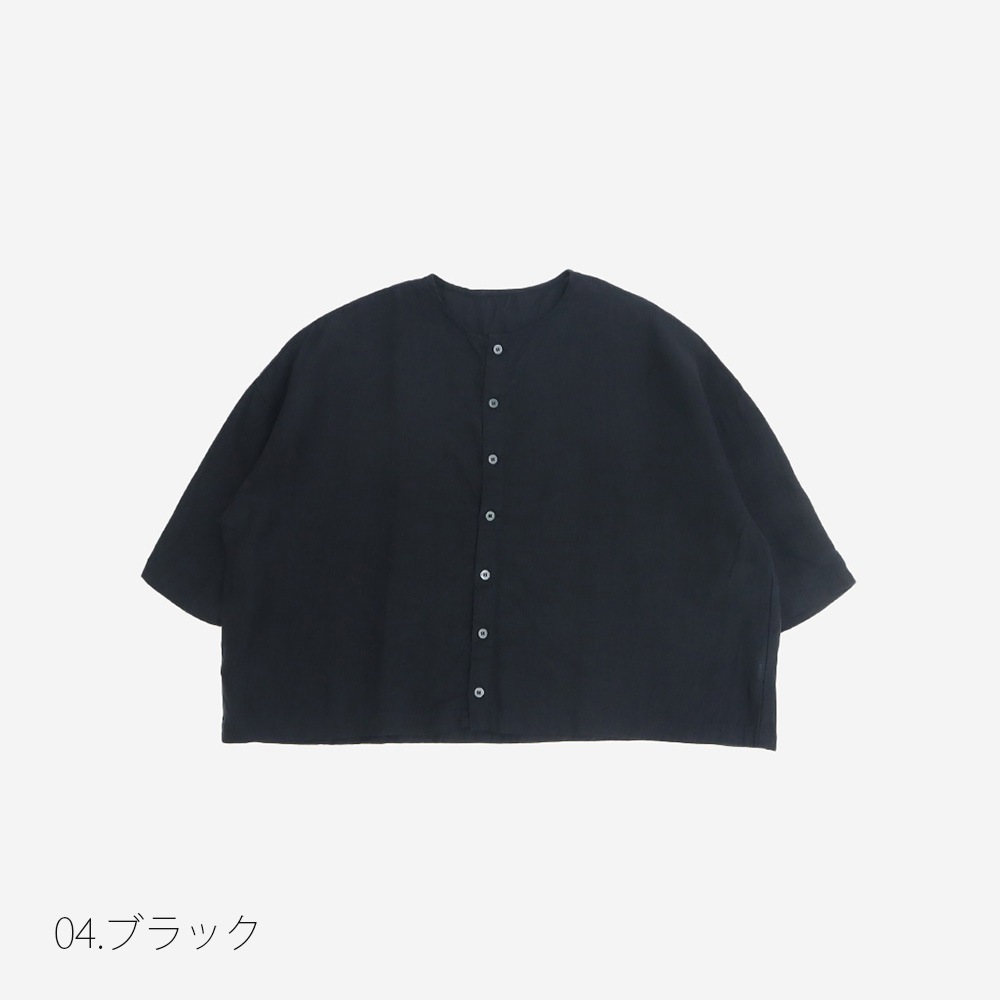 NARU(ナル) 60フレンチリネン ワイドブラウス 671855