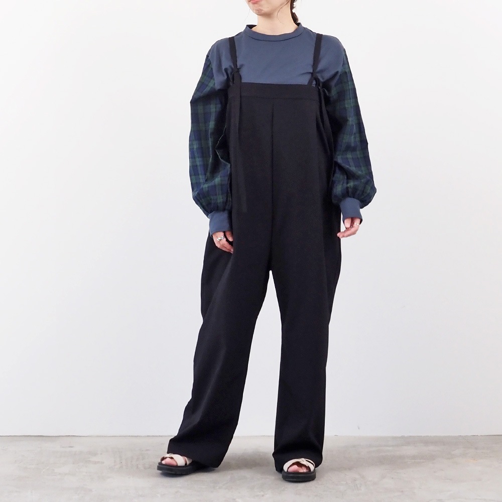 NARU(ナル) 40/2天竺×40タータン ギャザースリーブPO 665006