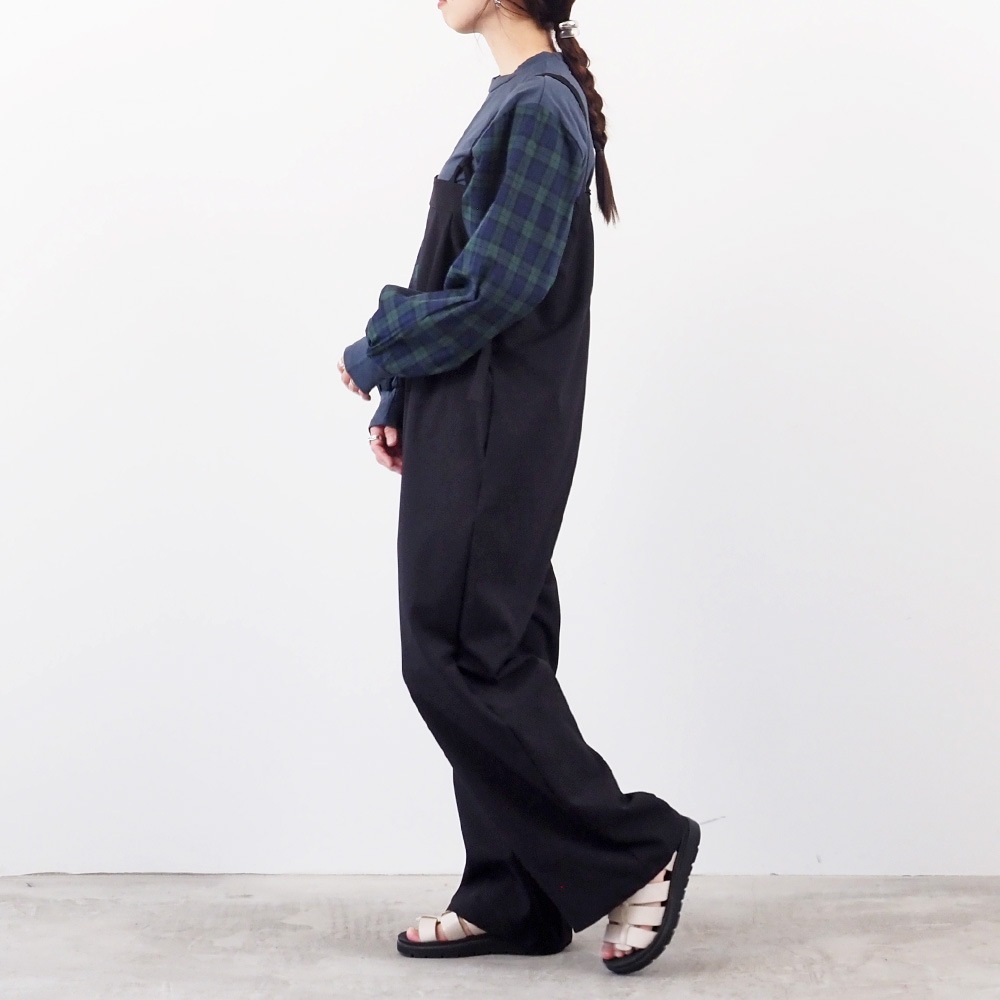 NARU(ナル) 40/2天竺×40タータン ギャザースリーブPO 665006