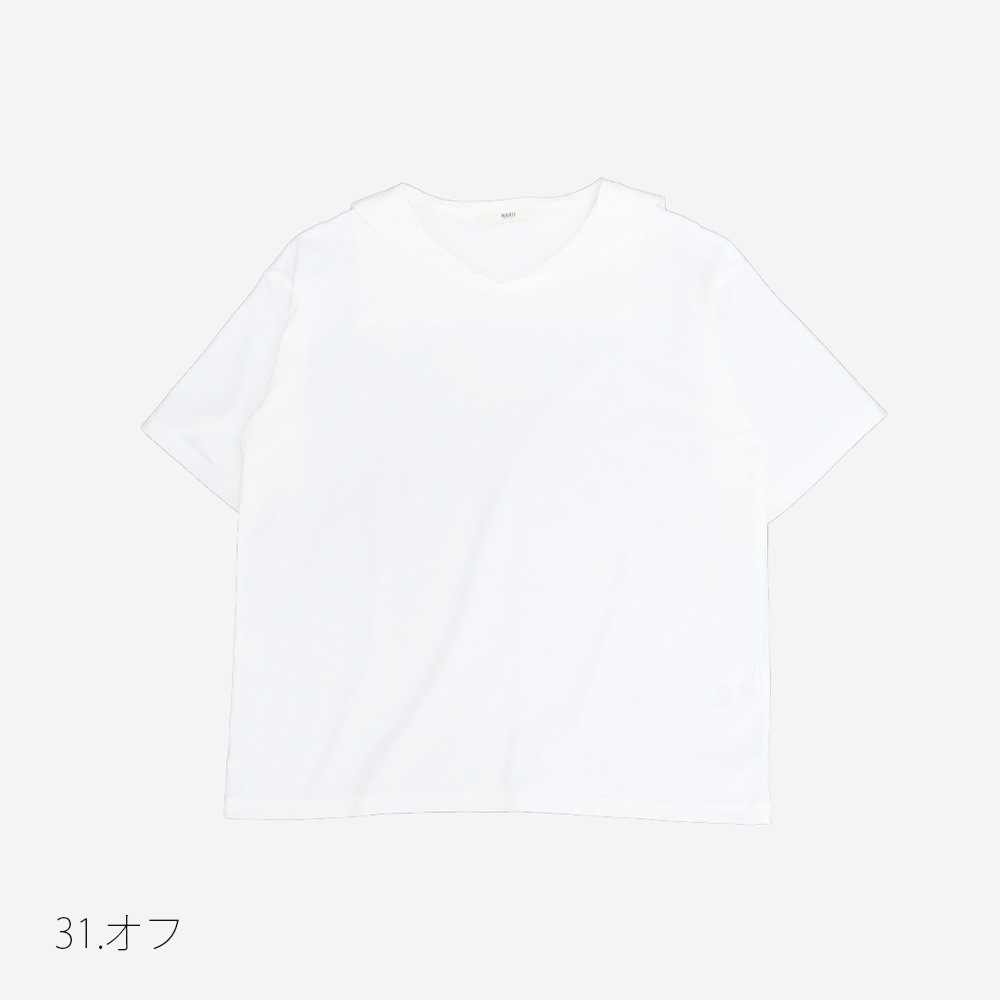 NARU(ナル) クールローレルスカイコット セーラーカラーシャツ 671201