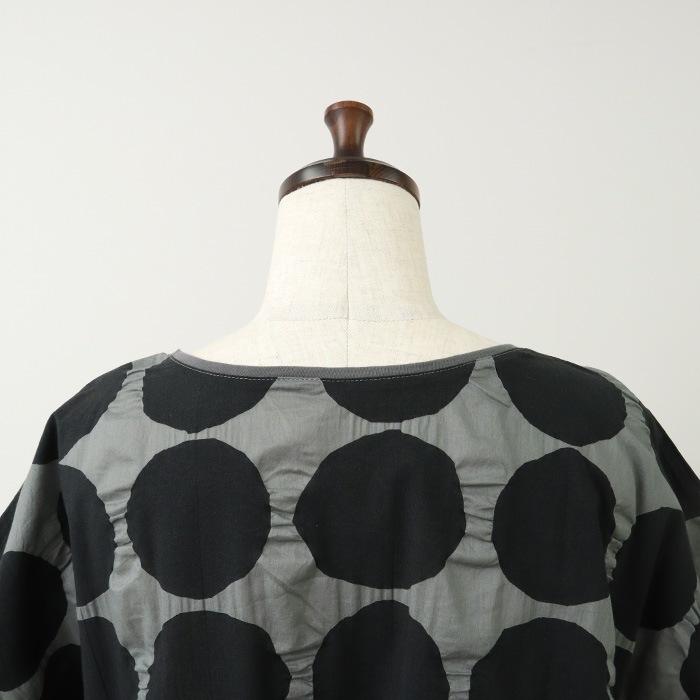 NARU(ナル) 80ローン塩縮ラフドット 2WAY バトーブラウス 655826