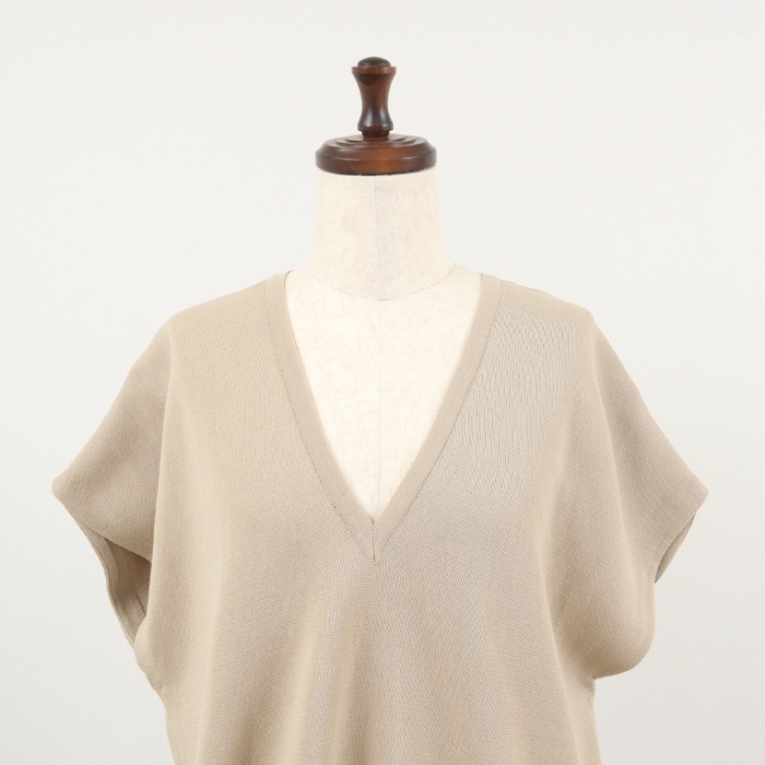 NARU(ナル) スノーコットン ミラノリブVネックベスト 656702