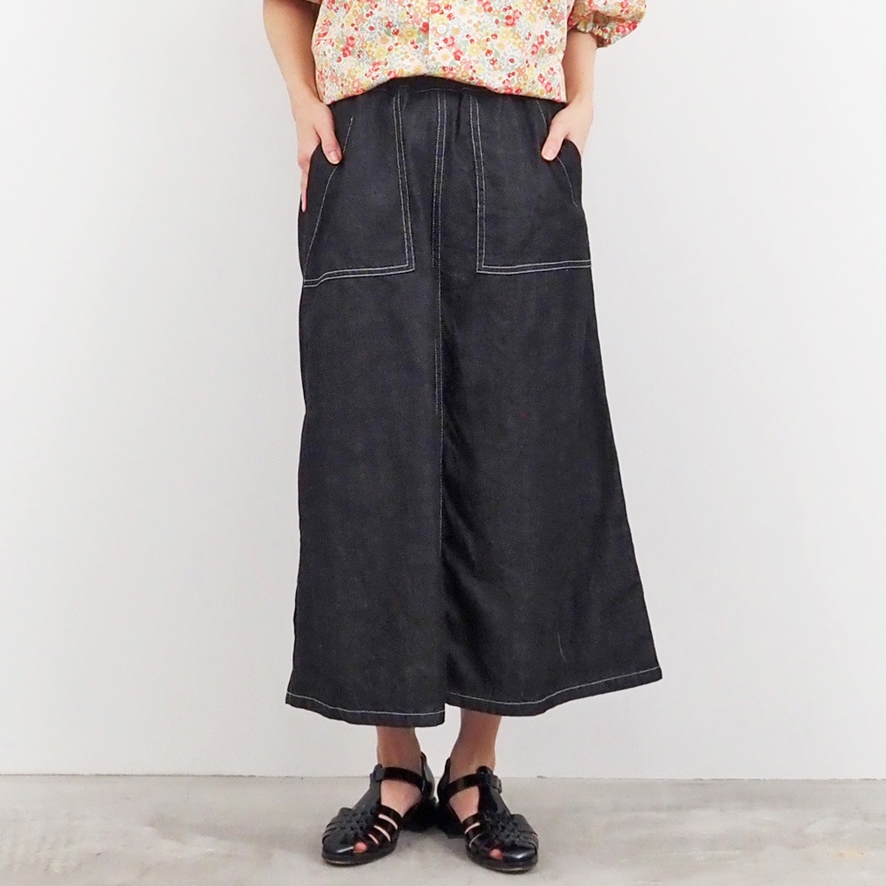NARU(ナル) 8ozムラデニム ベイカースカート 663811