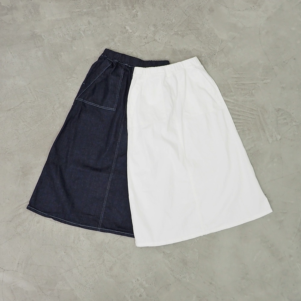 NARU(ナル) 8ozムラデニム ベイカースカート 663811