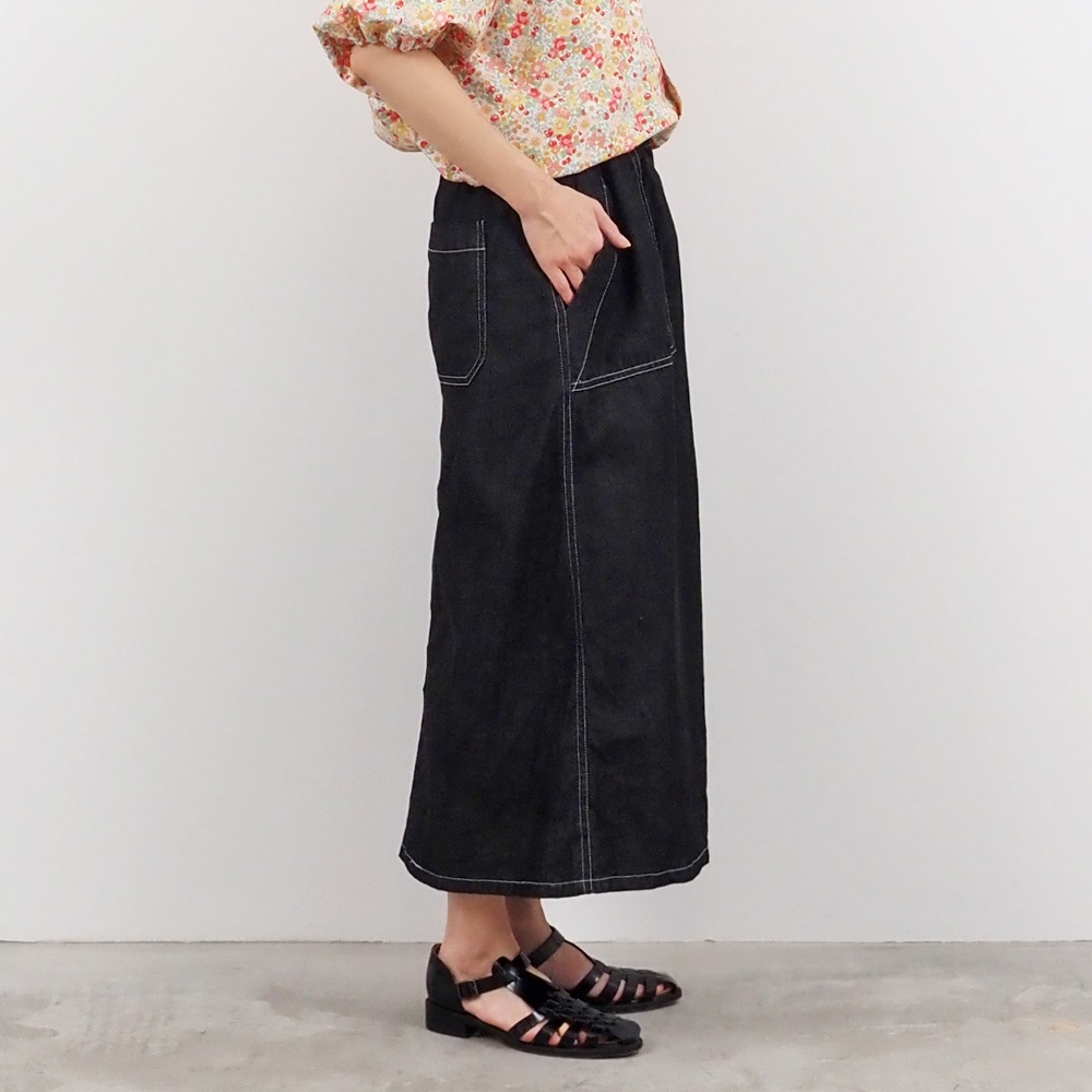 NARU(ナル) 8ozムラデニム ベイカースカート 663811