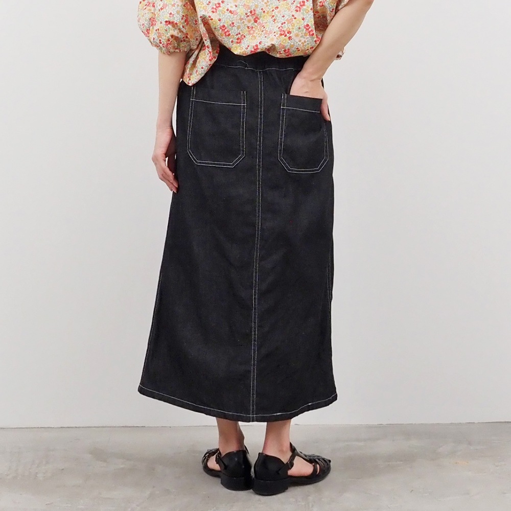 NARU(ナル) 8ozムラデニム ベイカースカート 663811