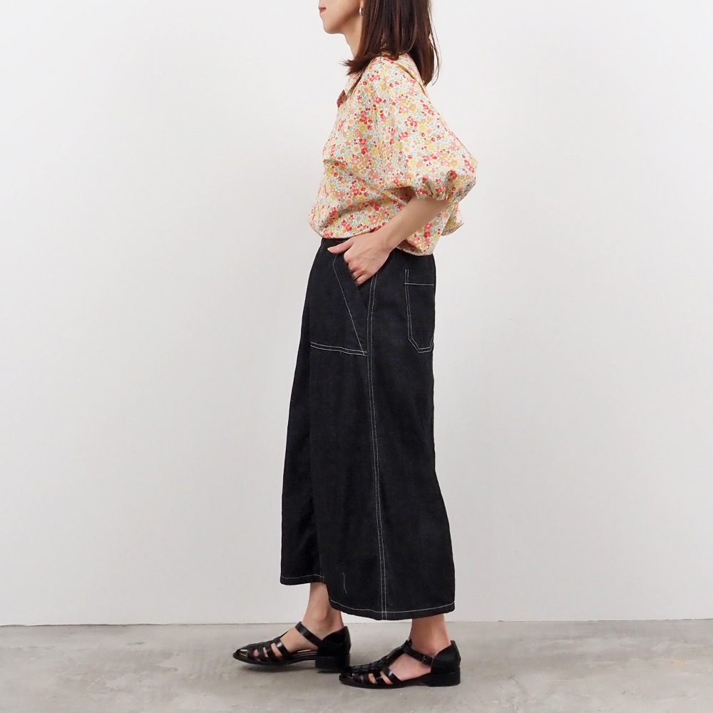 NARU(ナル) 8ozムラデニム ベイカースカート 663811