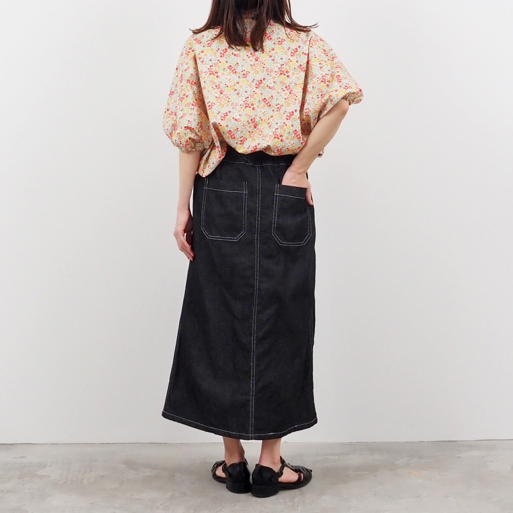 NARU(ナル) 8ozムラデニム ベイカースカート 663811