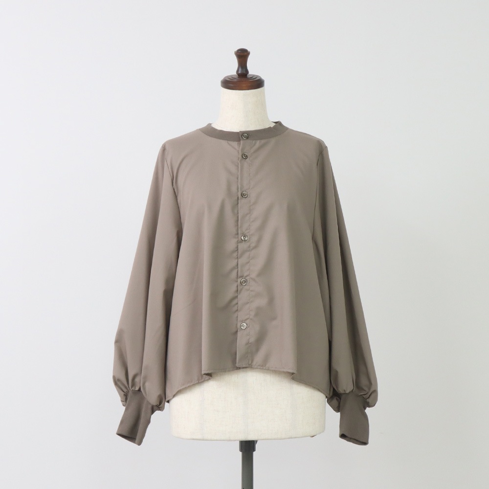 NARU(ナル) トロンとツイル フレアシャツ 665840