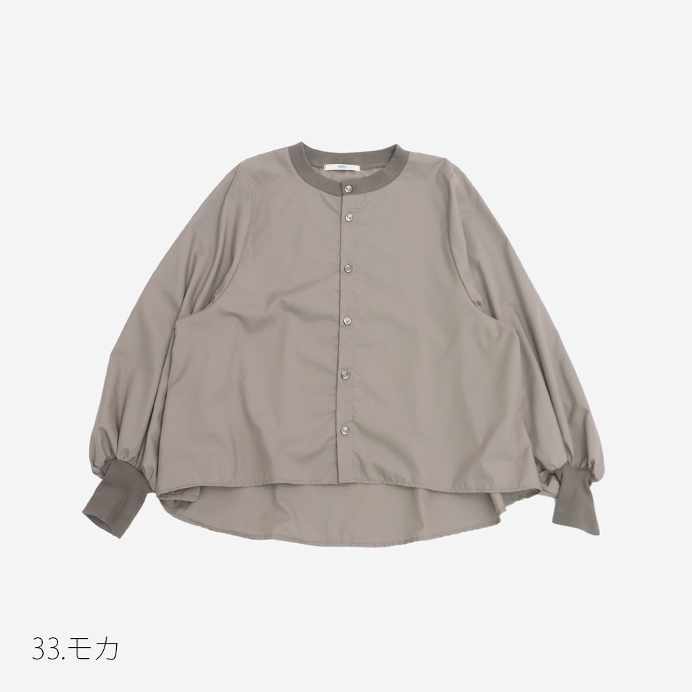 NARU(ナル) トロンとツイル フレアシャツ 665840