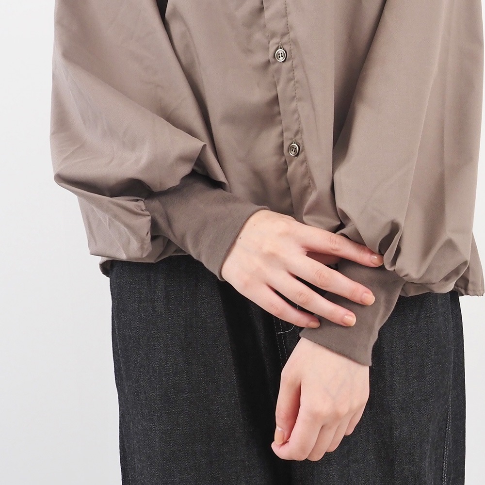 NARU(ナル) トロンとツイル フレアシャツ 665840