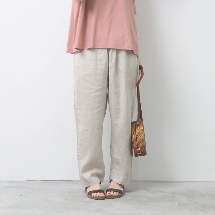 NARU(ナル) 40フレンチリネン コージーパンツ 649873BE