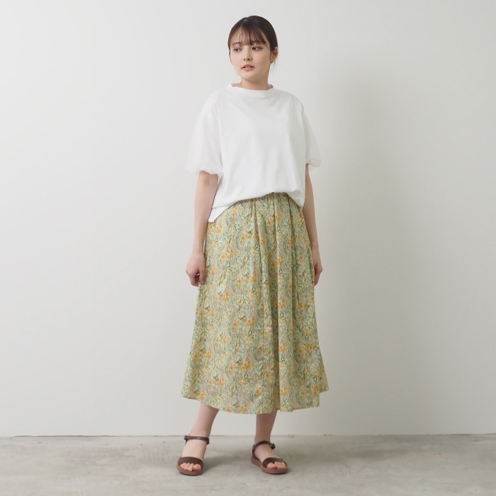 NARU(ナル) 60ローンフラワープリント スカート 655916