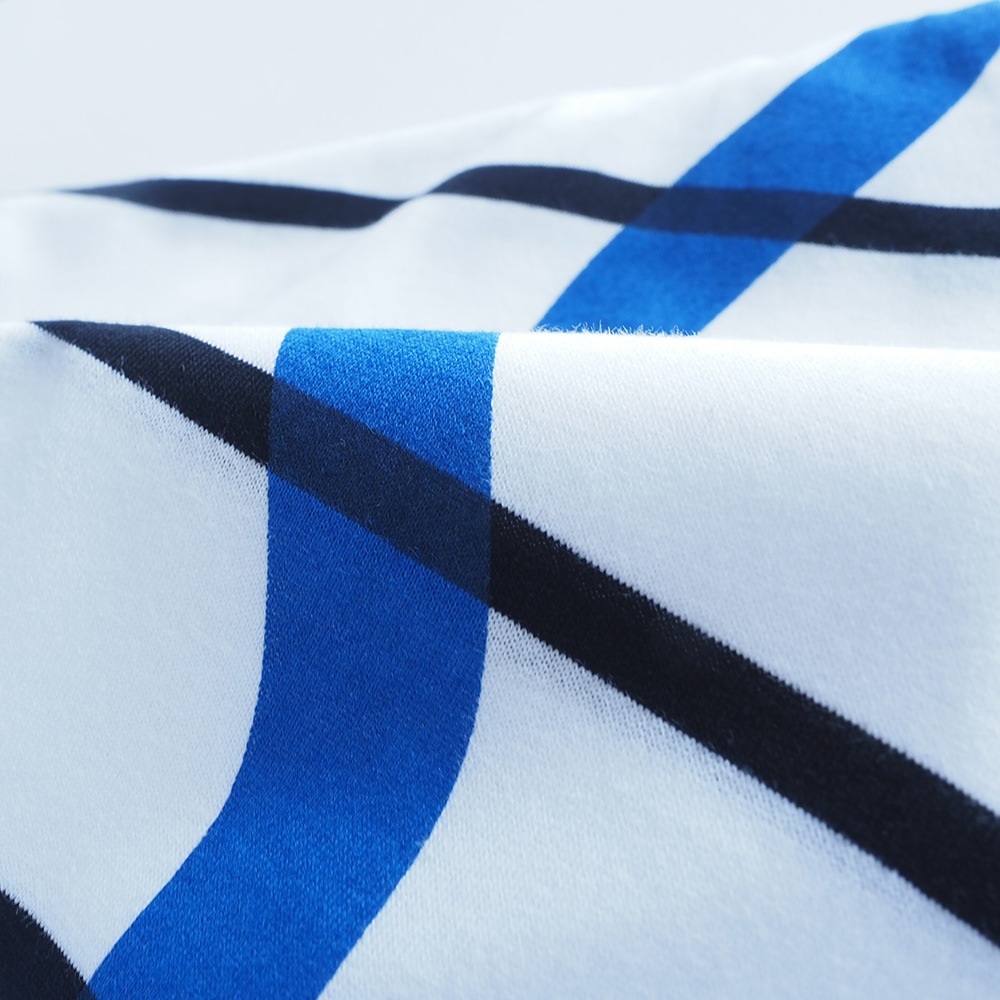 NARU(ナル) 60/2ハイゲージ天竺ボーダー なみなみプリントT 667207