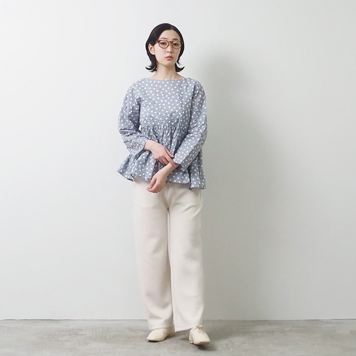 NARU(ナル) 60ローンリップルドット ギャザーチュニック 654845