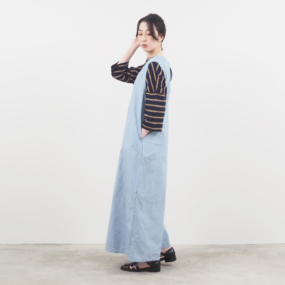 NARU(ナル) サマームラデニム ワイドサロペット 662810