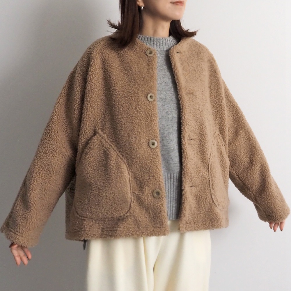 NARU(ナル) もこもこプードルパイル ラグランジャケット 666016