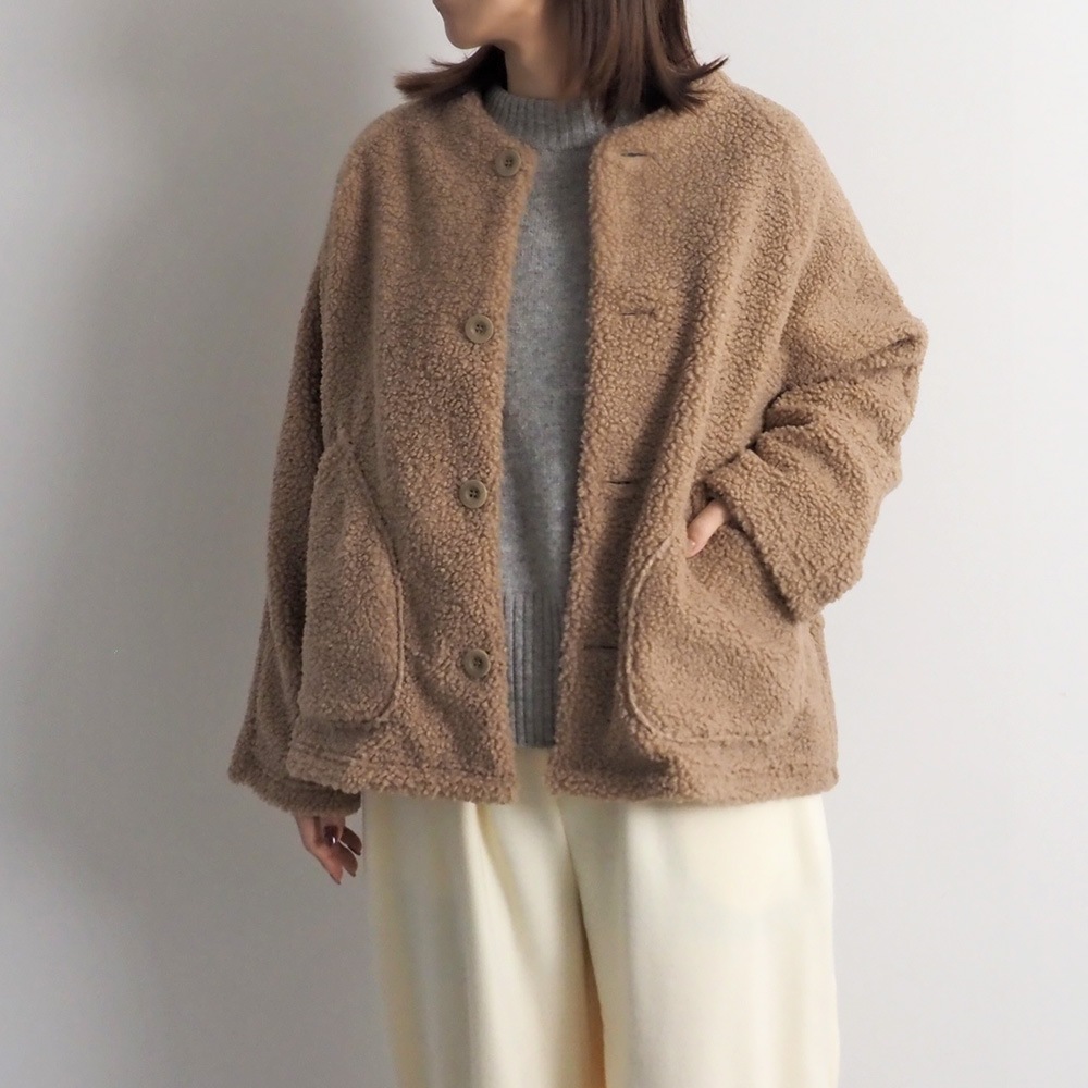 NARU(ナル) もこもこプードルパイル ラグランジャケット 666016