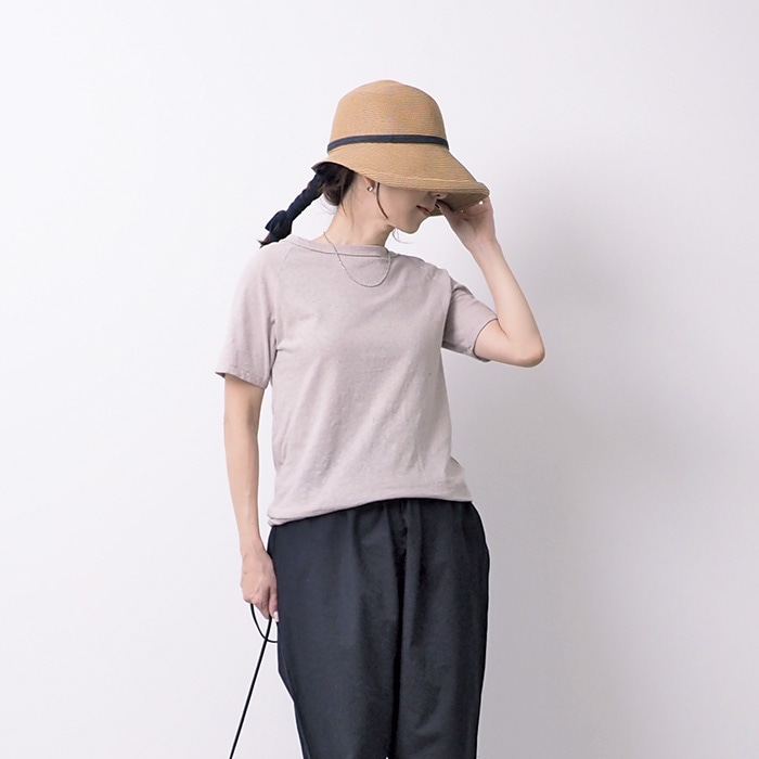 NARU(ナル) ムラ糸リサイクル天竺ラグランTシャツ 648002