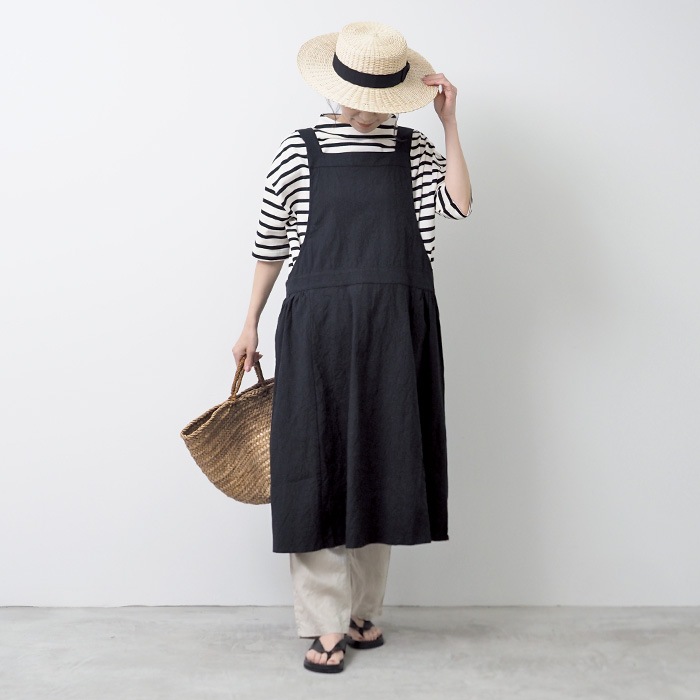 NARU(ナル) 20sシーチングハンドワッシャー エプロンスカート 649888