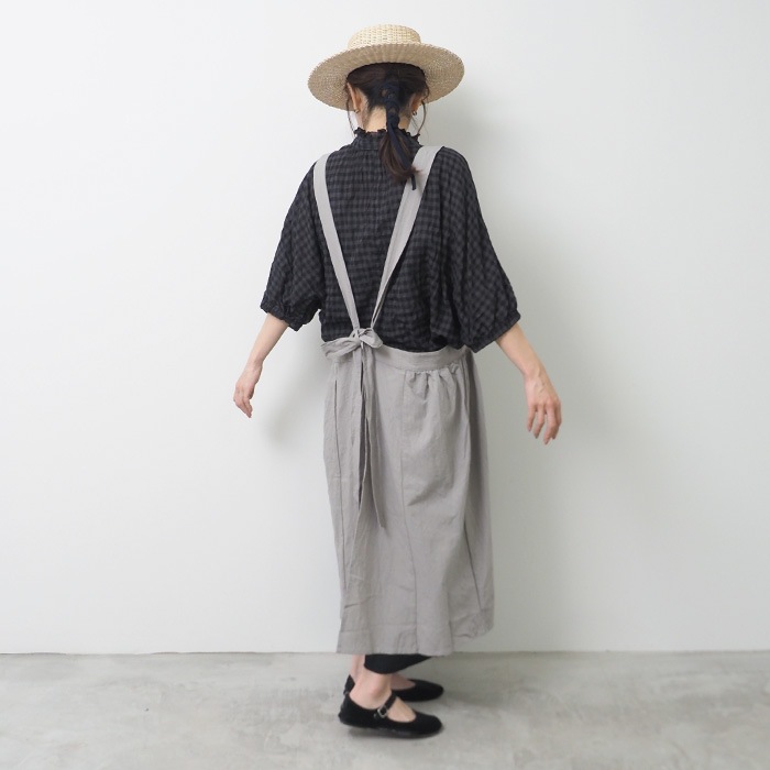 NARU(ナル) 20sシーチングハンドワッシャー エプロンスカート 649888