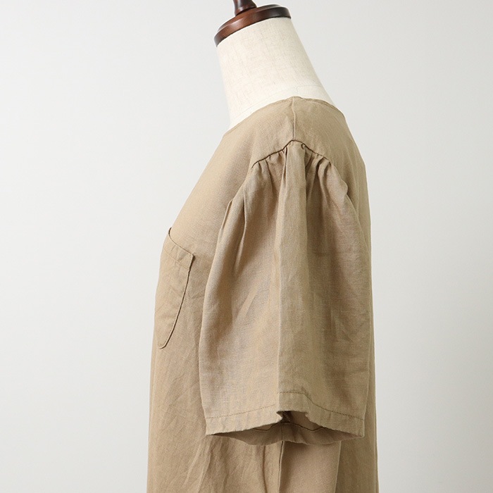 NARU(ナル) 40フレンチリネン ポケットワンピース 655830