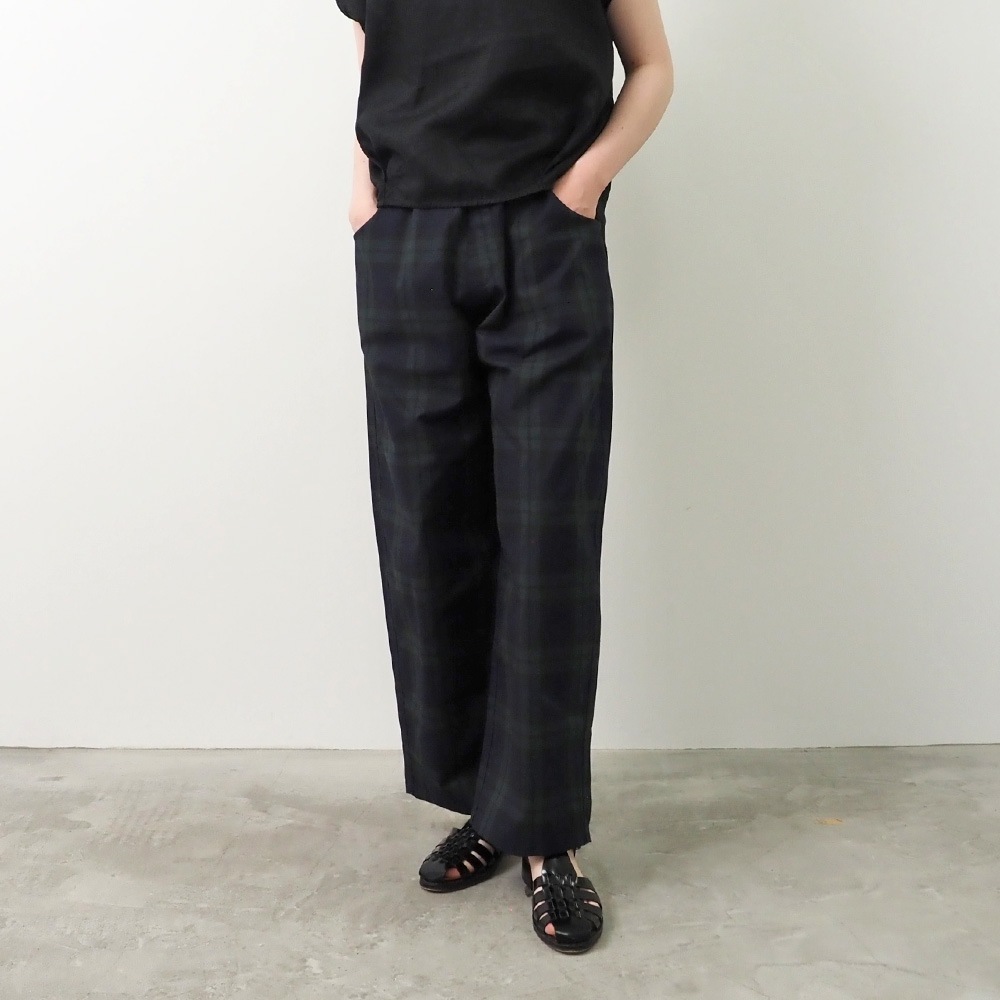 NARU(ナル) 高密度ギャバチェック ノッポパンツ 662915