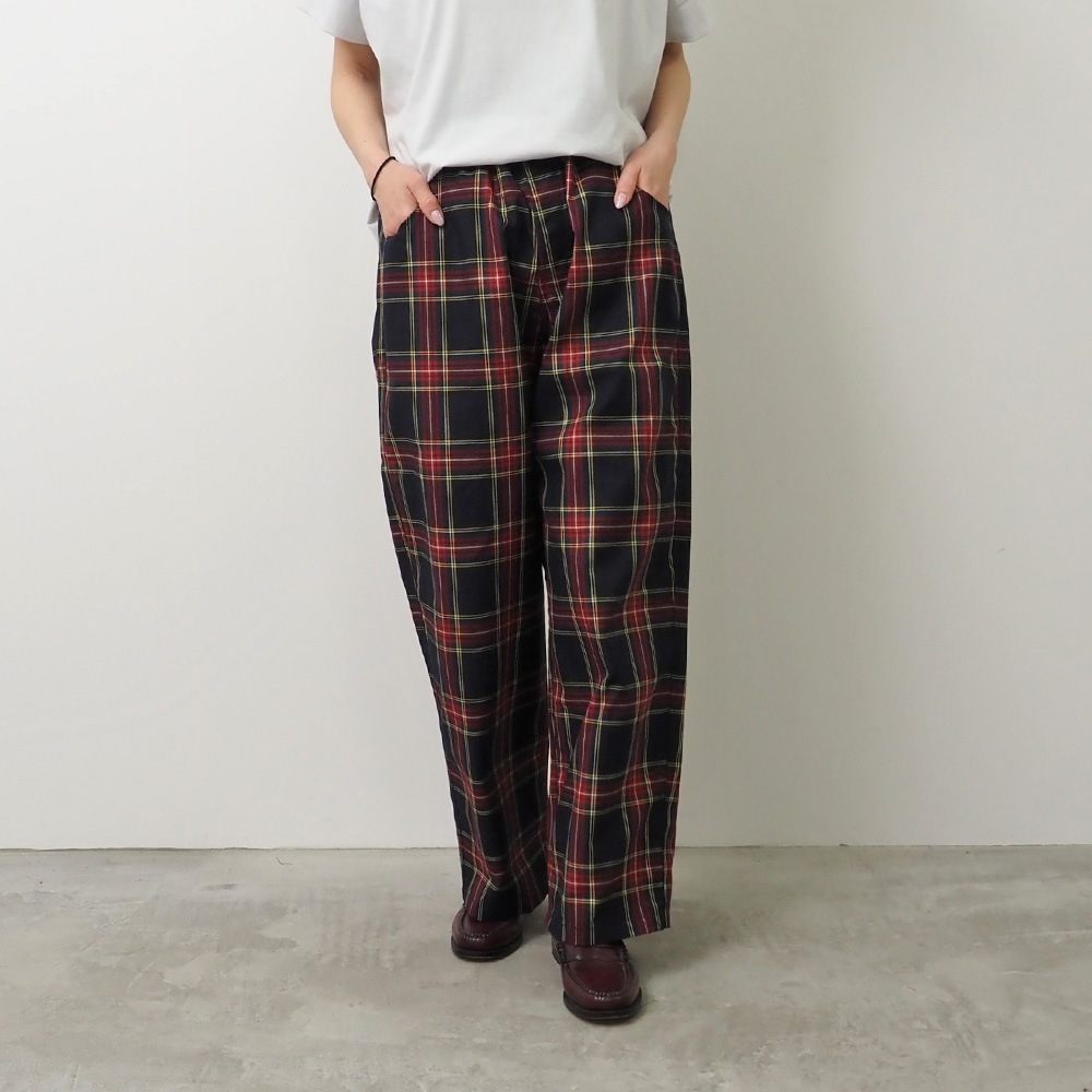 NARU(ナル) 高密度ギャバチェック ノッポパンツ 662915