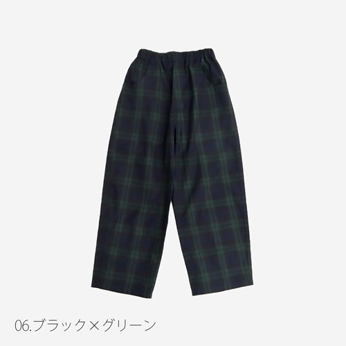 NARU(ナル) 高密度ギャバチェック ノッポパンツ 662915