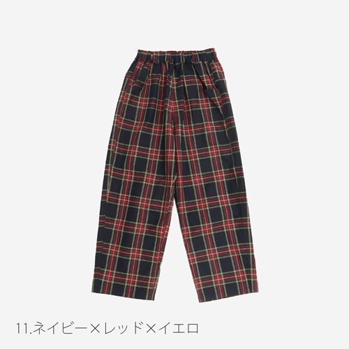NARU(ナル) 高密度ギャバチェック ノッポパンツ 662915