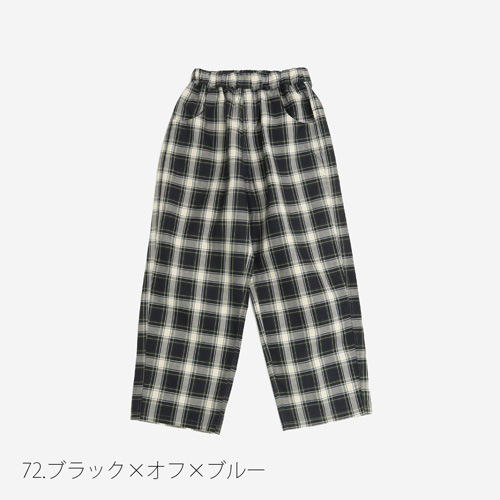 NARU(ナル) 高密度ギャバチェック ノッポパンツ 662915