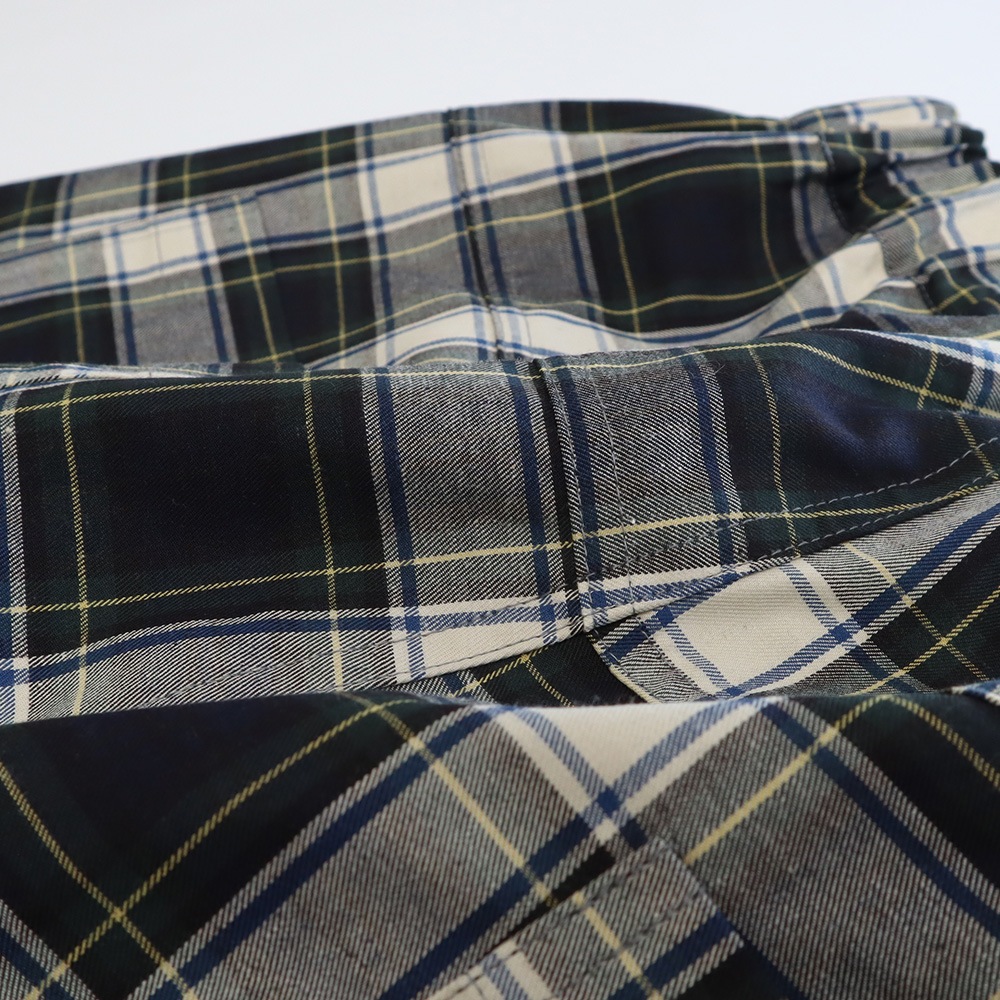 NARU(ナル) 高密度ギャバチェック ノッポパンツ 662915