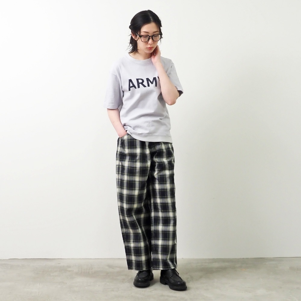 NARU(ナル) 高密度ギャバチェック ノッポパンツ 662915