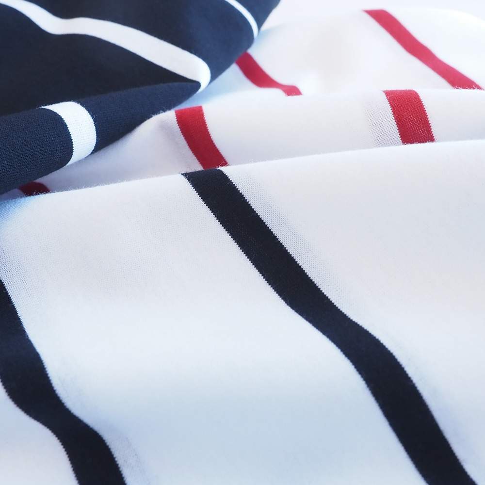 NARU(ナル) 60/2ハイゲージ天竺ボーダー ワイドT 667205