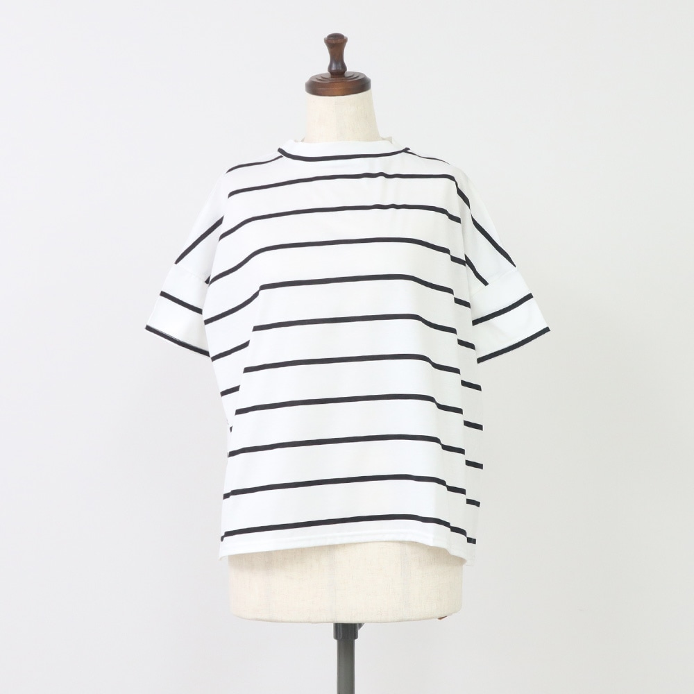 NARU(ナル) 60/2ハイゲージ天竺ボーダー ワイドT 667205