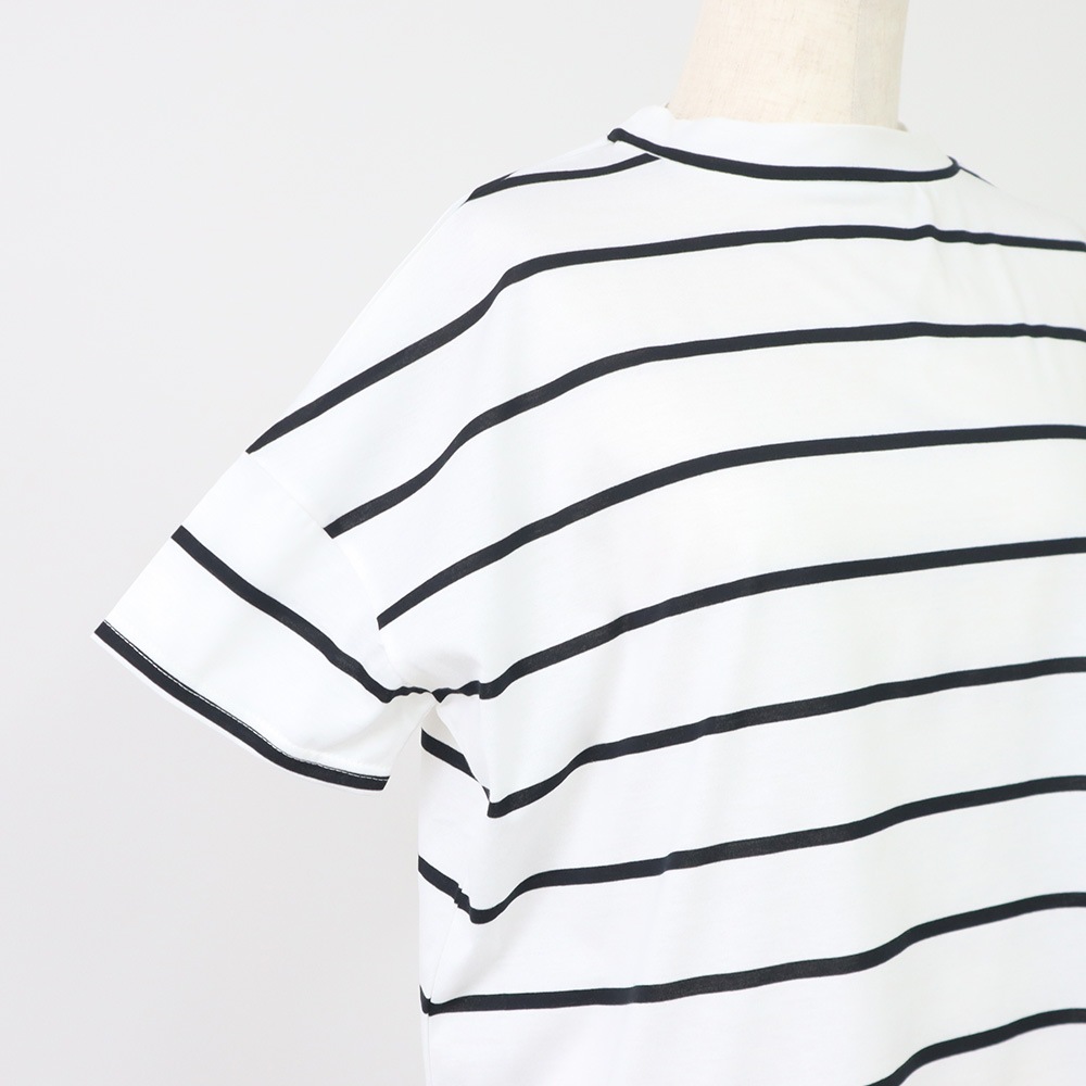 NARU(ナル) 60/2ハイゲージ天竺ボーダー ワイドT 667205