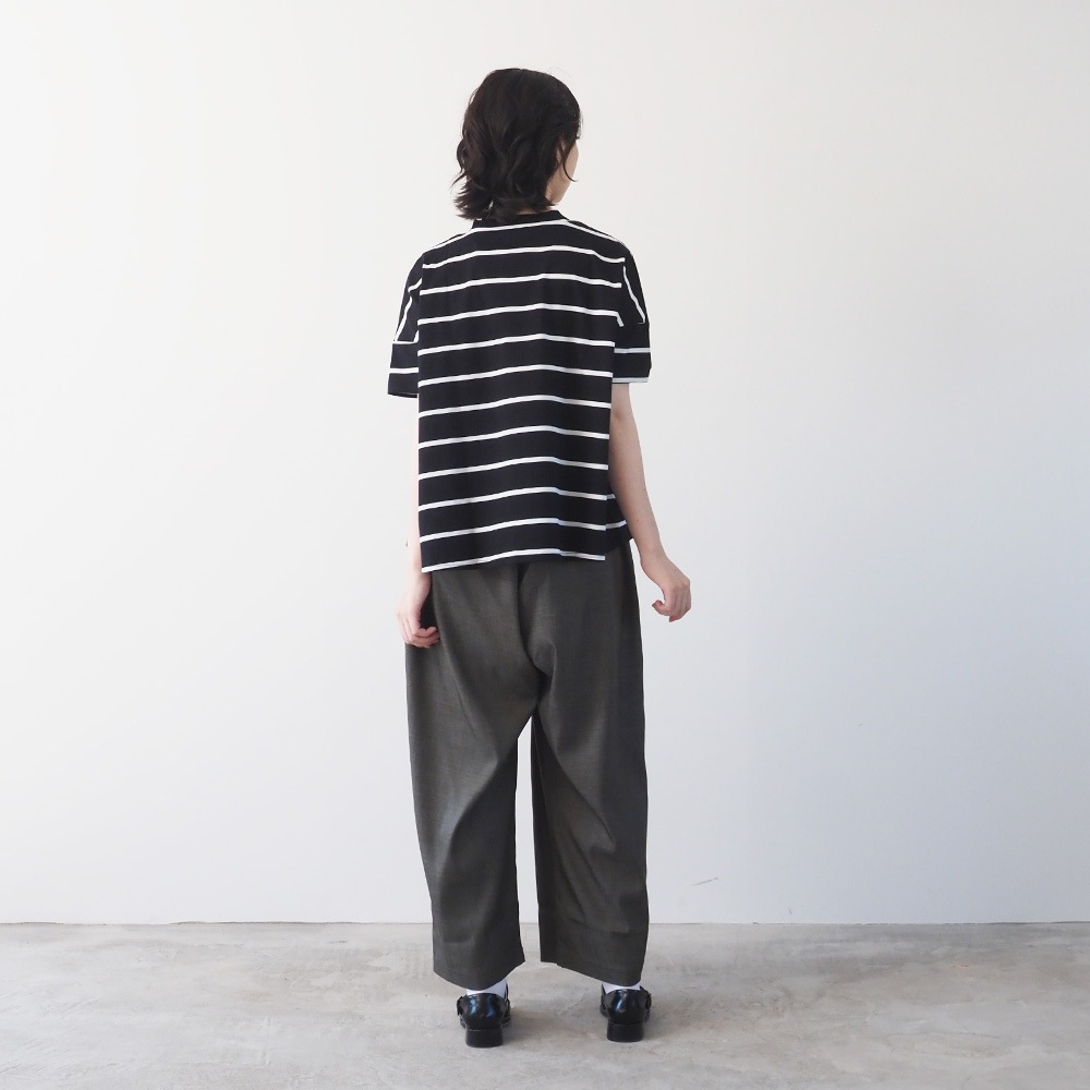 NARU(ナル) 60/2ハイゲージ天竺ボーダー ワイドT 667205