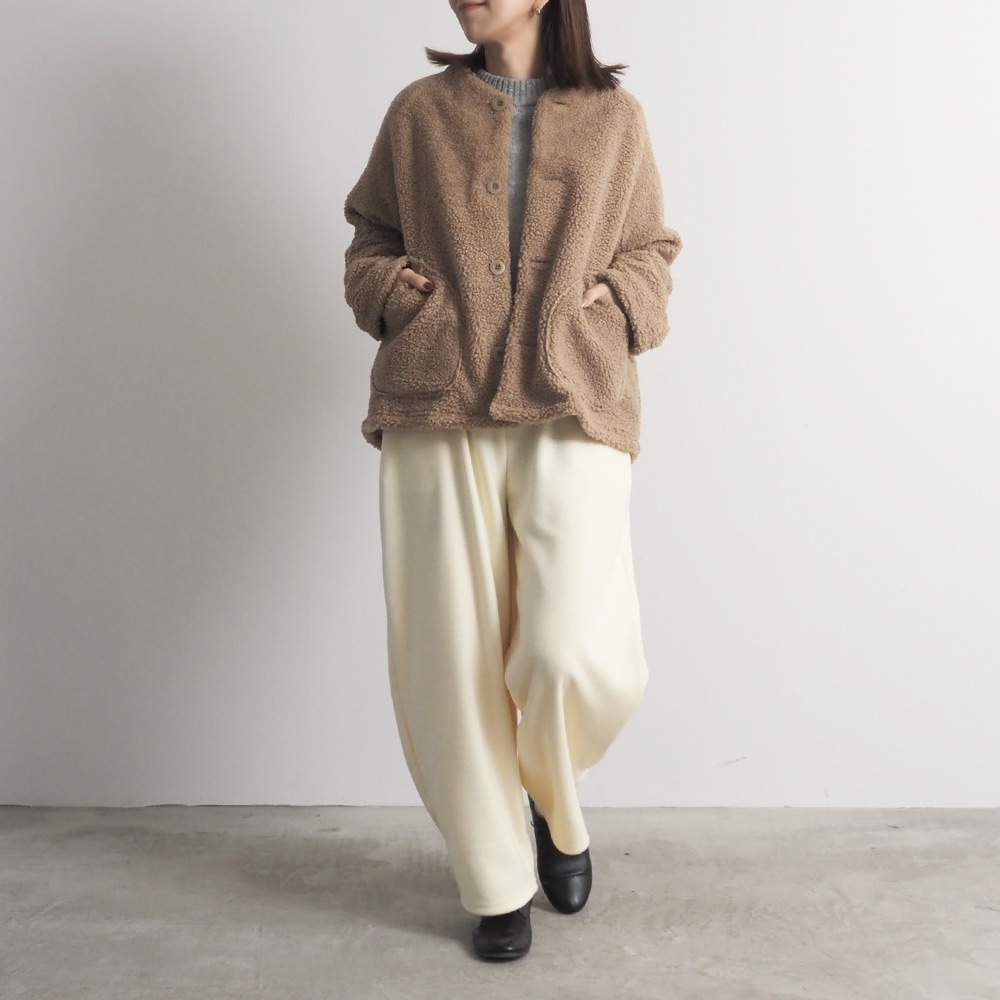 NARU(ナル) ブラッシュメルトンスムース ロングエッグパンツ 6692011