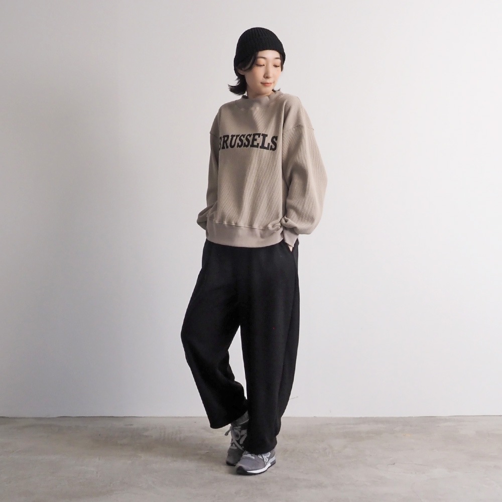 NARU(ナル) ブラッシュメルトンスムース ロングエッグパンツ 6692011