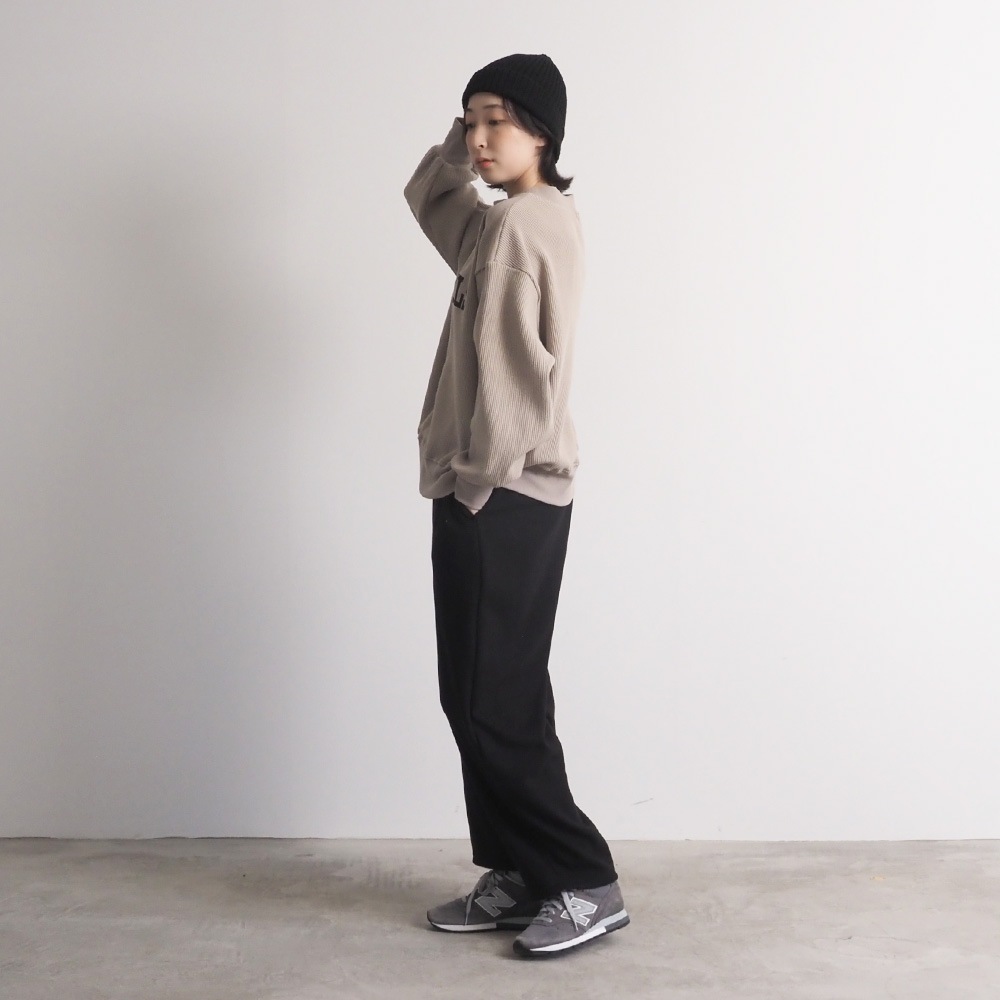 NARU(ナル) ブラッシュメルトンスムース ロングエッグパンツ 6692011