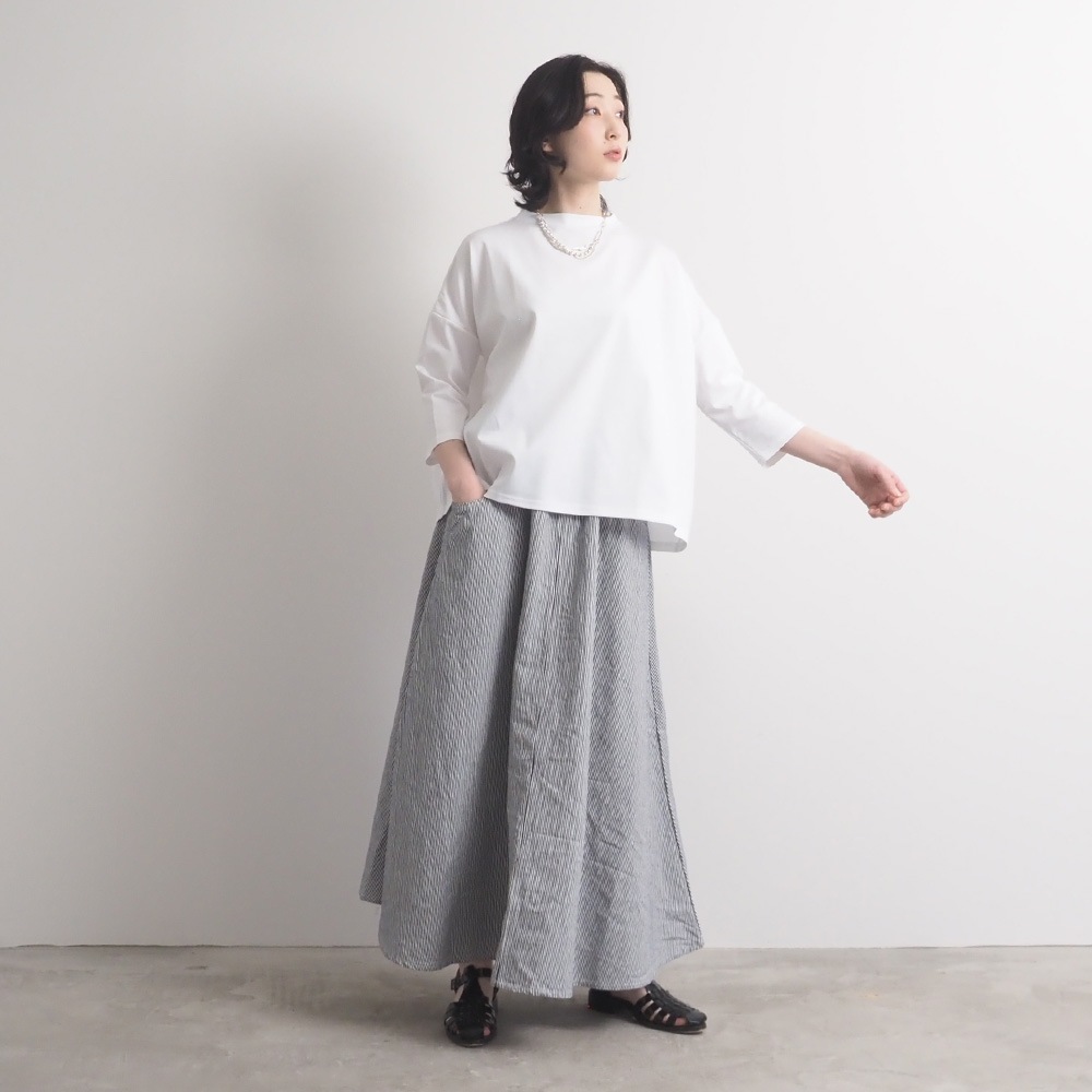 NARU(ナル) スーピマコットンポンチ ワイドT7分袖 661241