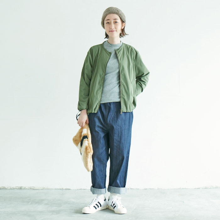 NARU(ナル) 40/-スーピマアックスボンバーニット 636231