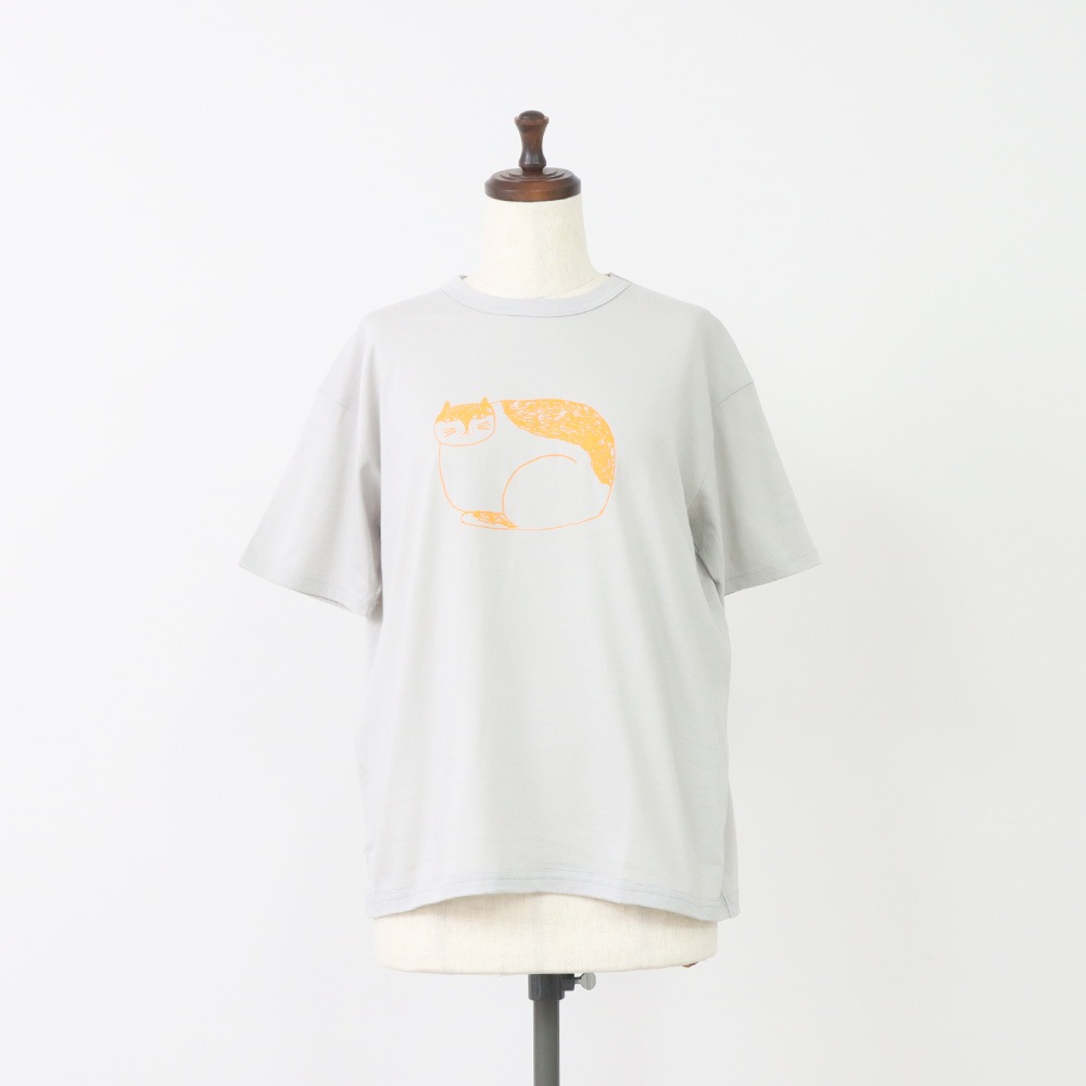 NARU(ナル) emoemo様コラボ ナチュラルソフト天竺 nekoTシャツ 667007