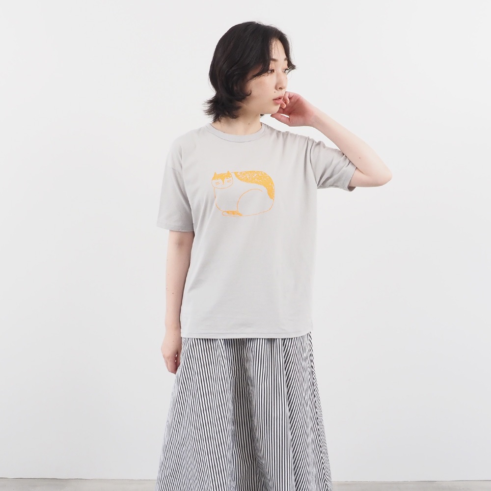 NARU(ナル) emoemo様コラボ ナチュラルソフト天竺 nekoTシャツ 667007