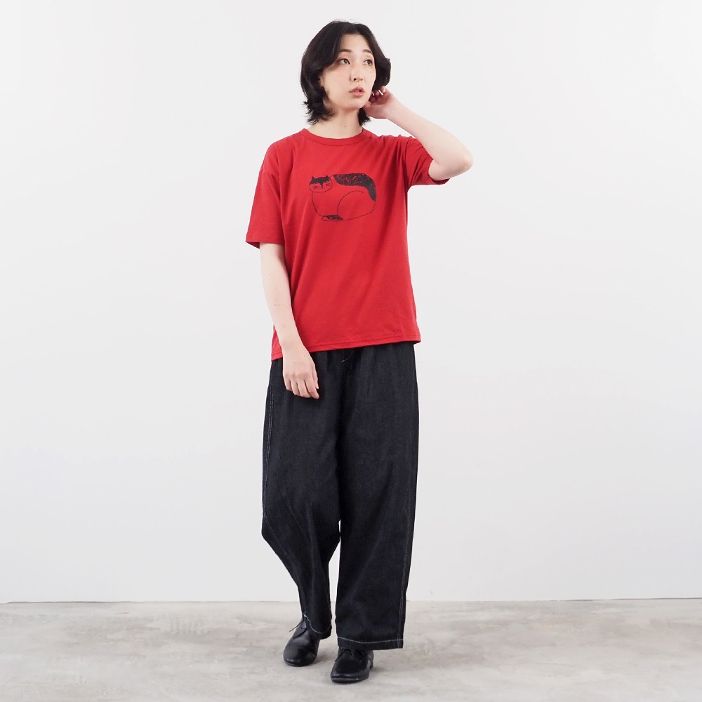 NARU(ナル) emoemo様コラボ ナチュラルソフト天竺 nekoTシャツ 667007