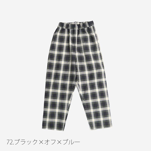 NARU(ナル) 高密度ギャバチェック コージーパンツ 662916