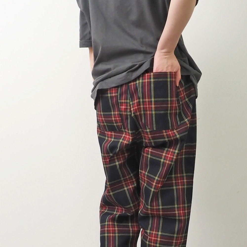 新品　NARU ナル　チェックコージーパンツ NARU(ナル) ウールリサイクルクロスチェック コージーパンツ