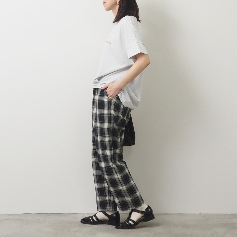 Y92) NARU(ナル) 高密度ギャバチェック コージーパンツ NARU(ナル) 高密度ギャバチェック コージーパンツ 662916 | 新着